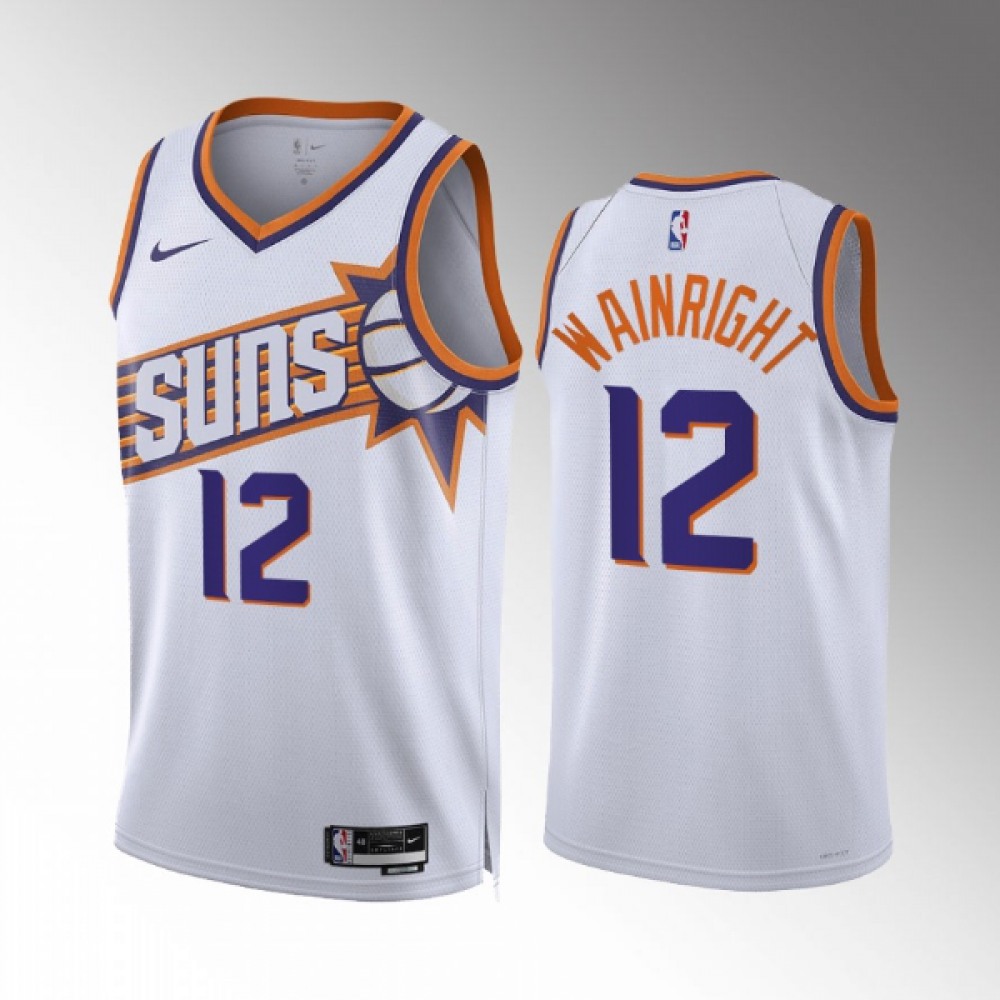 Performance Value Men's Phoenix Suns #12 Ish White Basketball Jersey