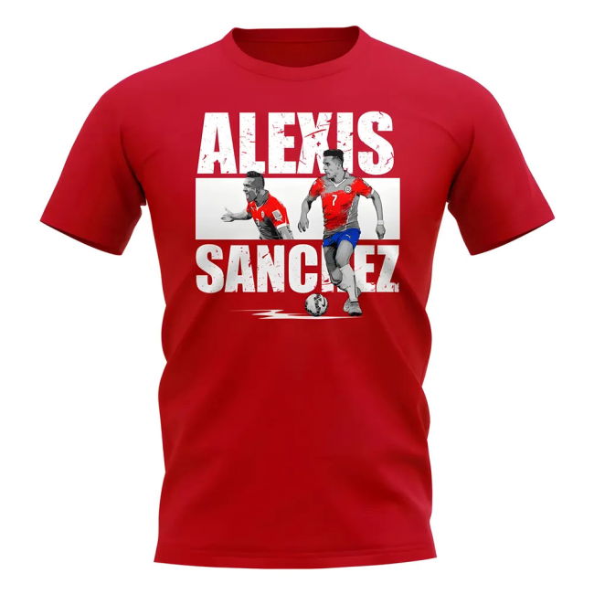 National Alexis Sanchez Player Collage T-Shirt (Red) Athletic