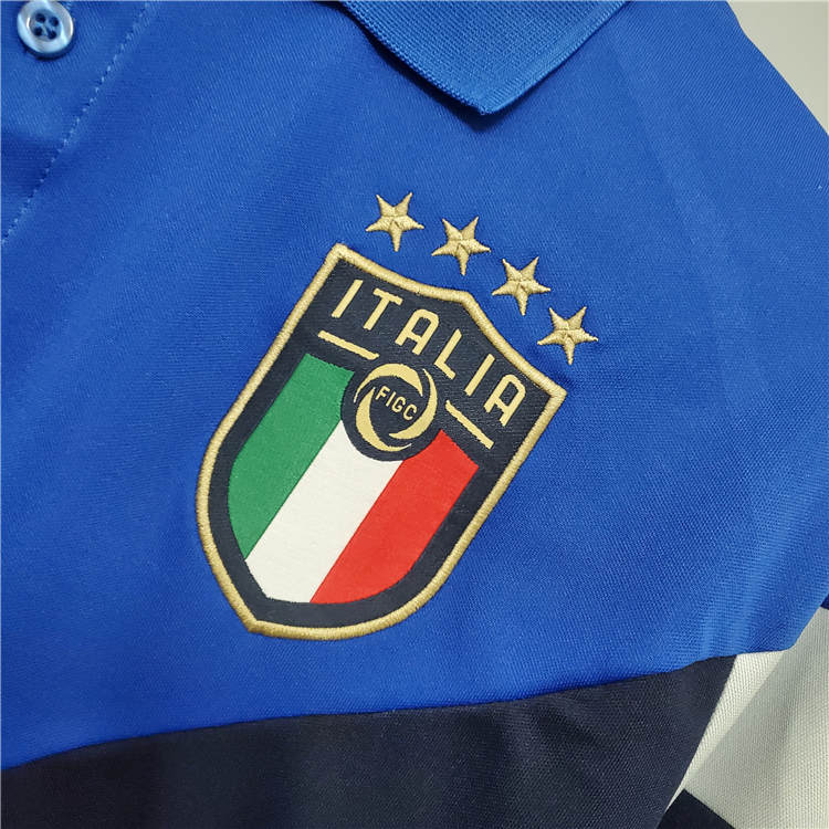 Premium Quality Euro 2020 Italy 20-21 NavyBlue Polo Shirt