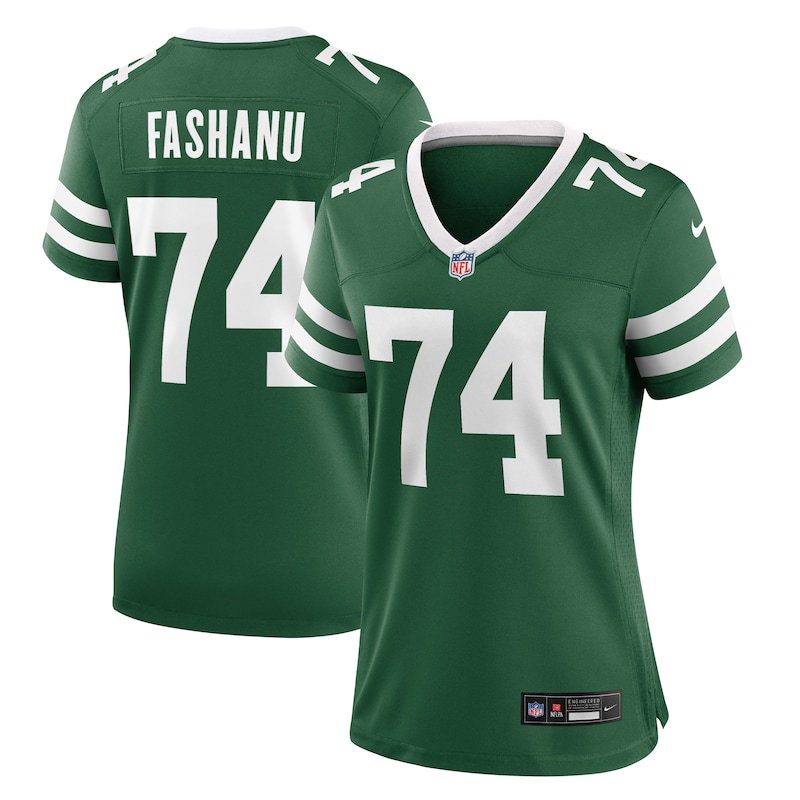 None Olu Fashanu Team Captain NY Jets Top-Grade Jersey Football Appare