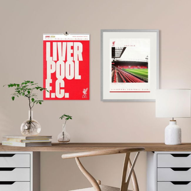 Calendar 2026 2025 Edition Durable Liverpool Home Football Shirt