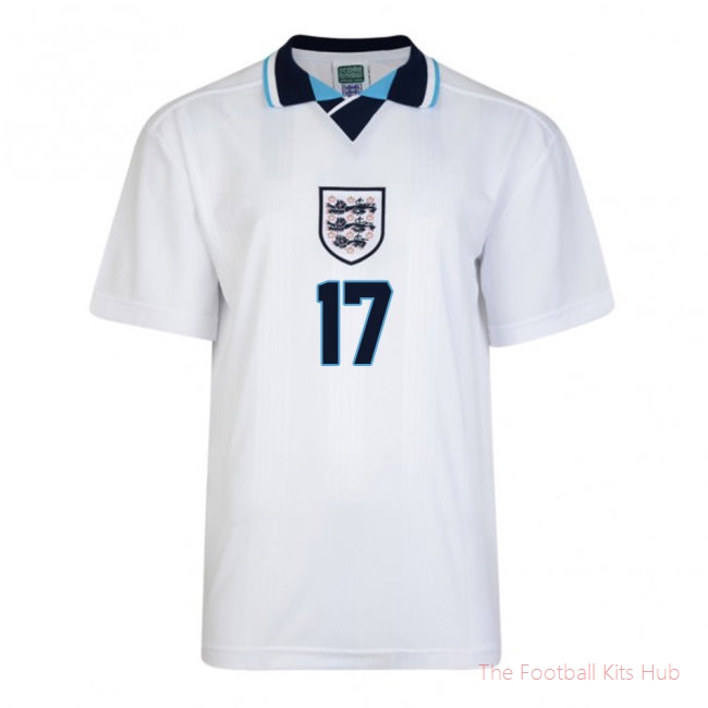 Score Draw England Euro 1996 Home Shirt (McManaman 17)