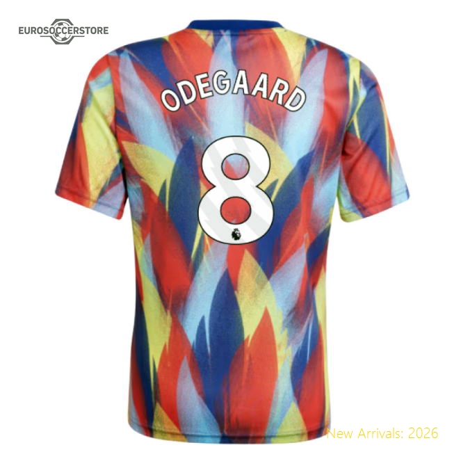 2025-2026 Arsenal Pre-Match Shirt (Victory Blue) - Kids (Odegaard 8)