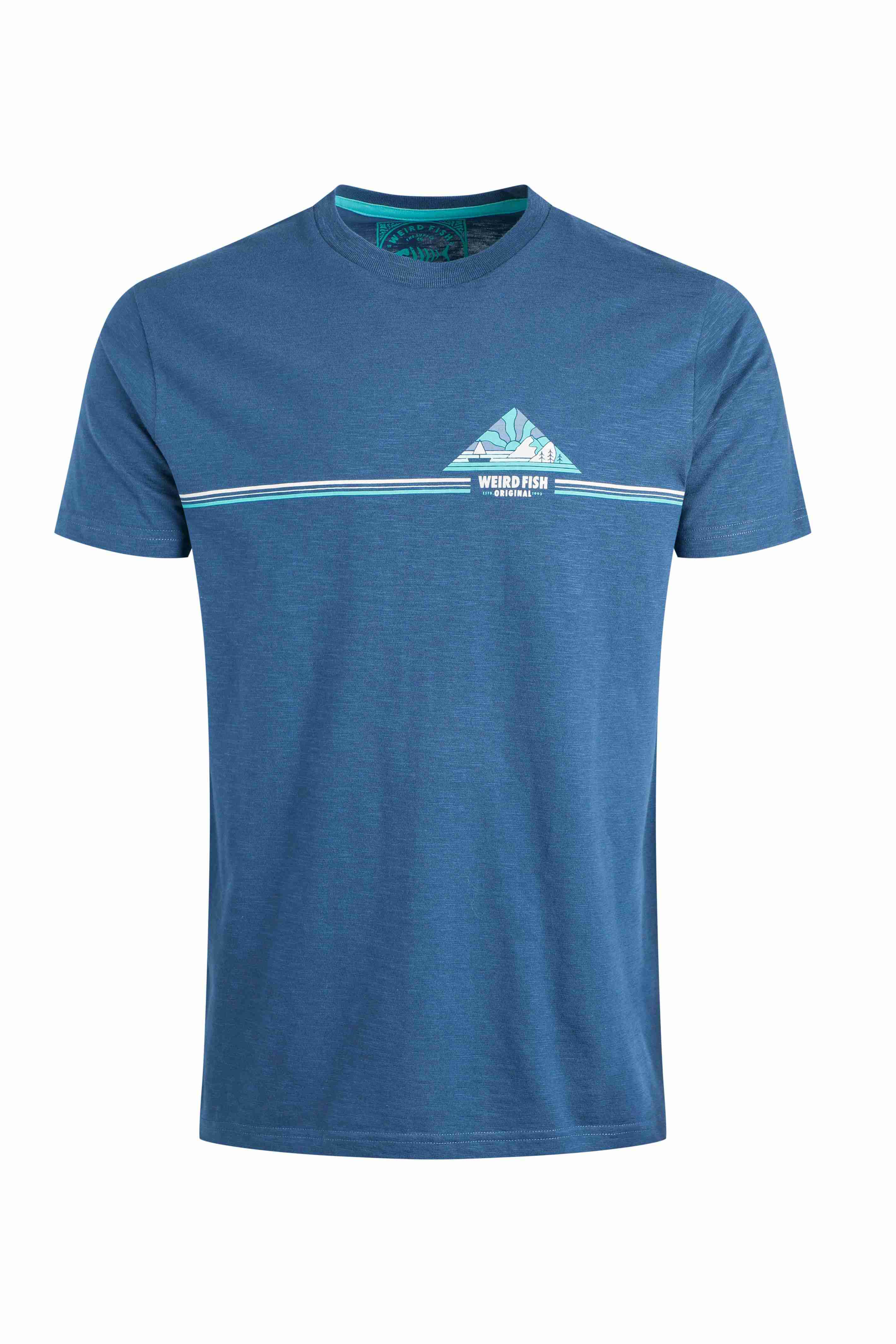 Pyramid Vista Chest Stripe Graphic T-Shirt Ensign Blue