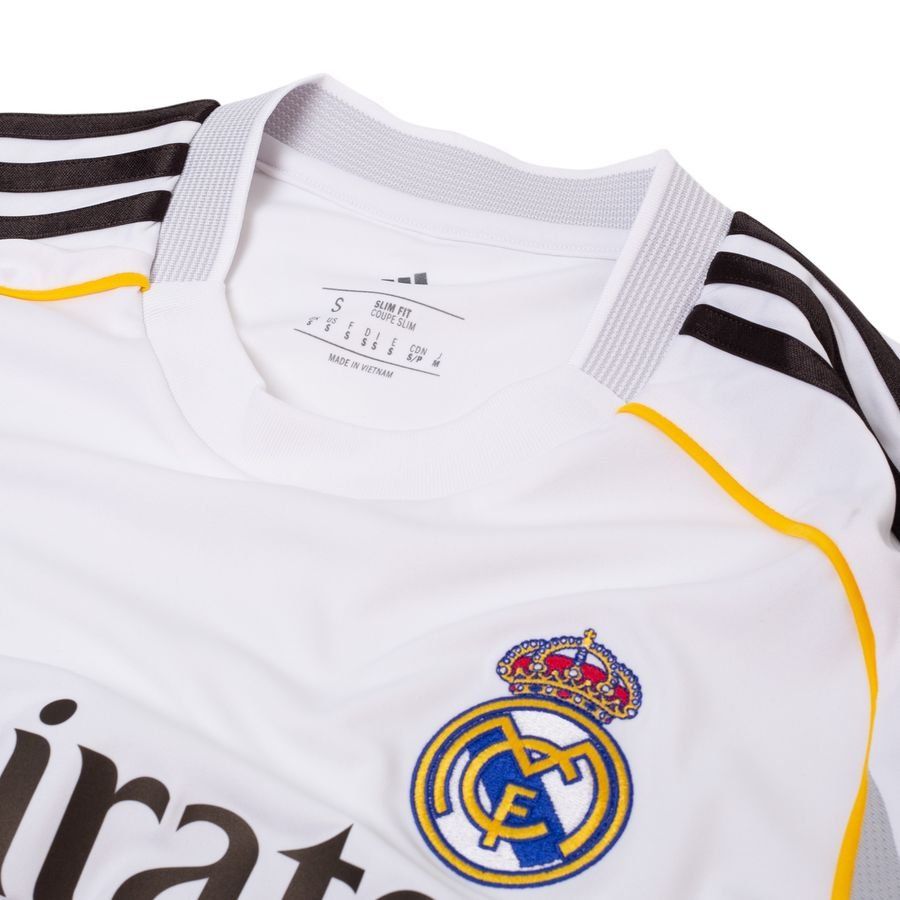 Real Madrid Home Shirt 2025/26 Kids Long Sleeves