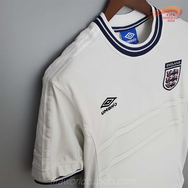 England 2000 year Home White Soccer Uniform