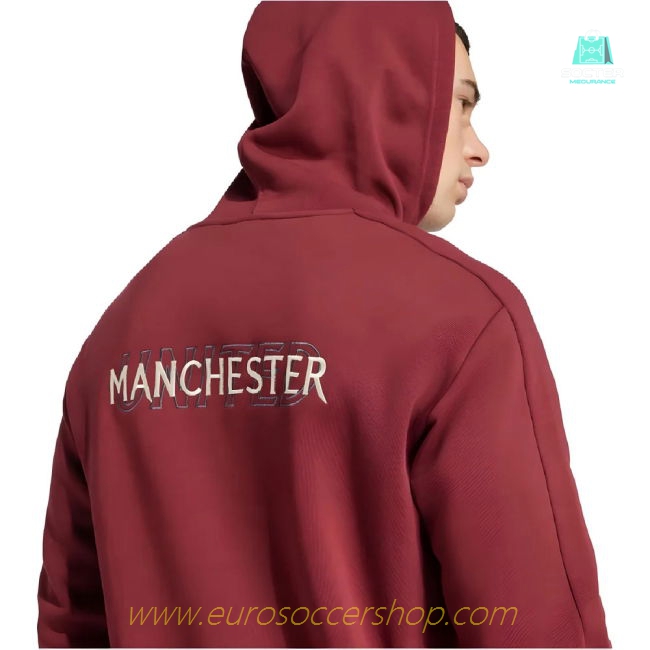 2024-2025 Man Utd Seasonal Full Zip Hoody (Shadow Red)