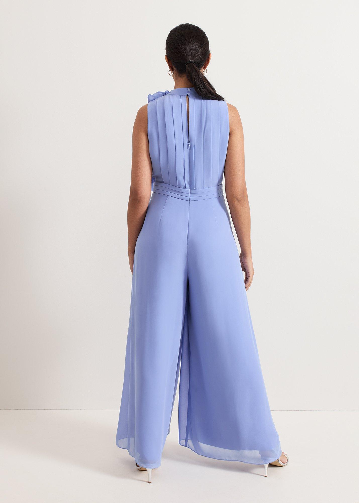 Petite Lucie Tie Neck Jumpsuit