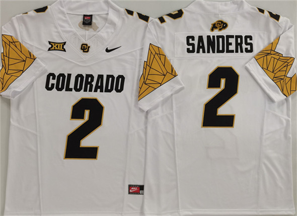 Men's None White 2025 game day Shadeur Sanders #2 durabl Jersey