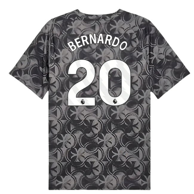 Man City 2025-2026 Jersey (Black) (Bernardo 20) (Black)
