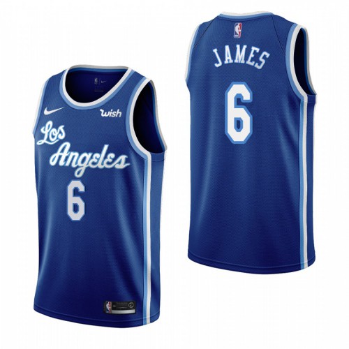 Los Angeles Los Angeles Lakers #6 Lebron James Blue 2019-20 Classic Edition Stitched Youth NBA Jersey Youth