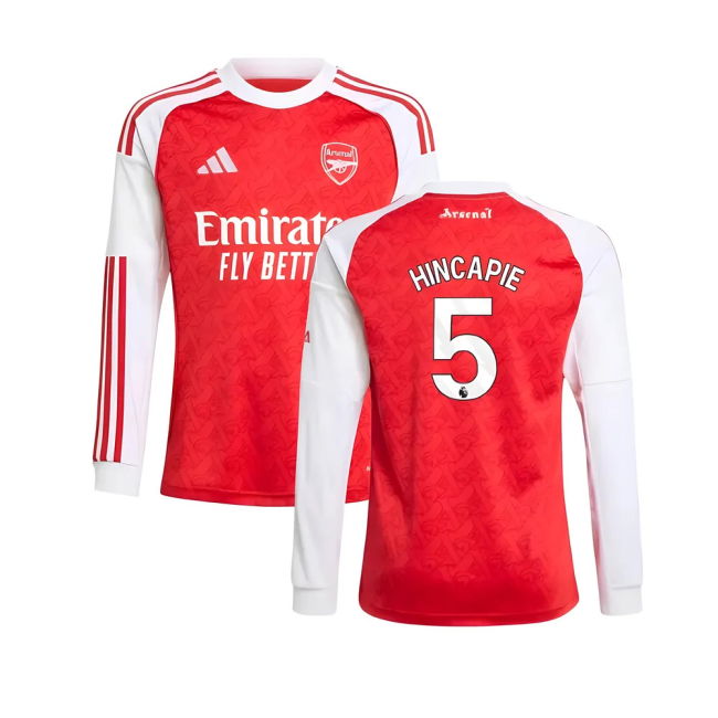 2025-20 Arsenal Official Home Football Kit Hincapie #5 L M S Kids