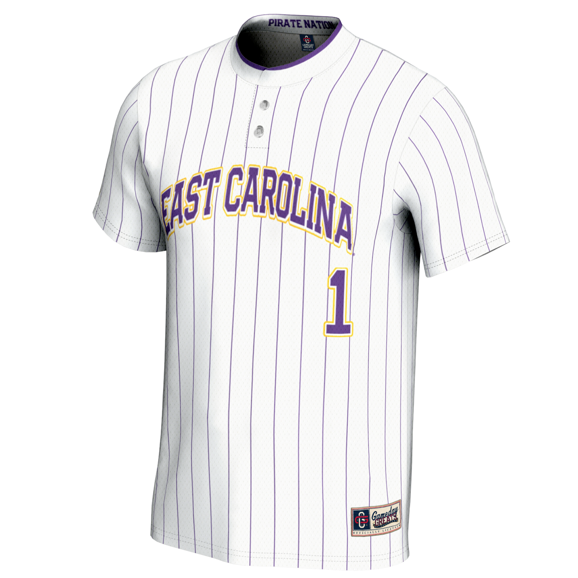 [DDG] ECU Pirates GameDay Greats Youth Lightweight Softball Jersey - White