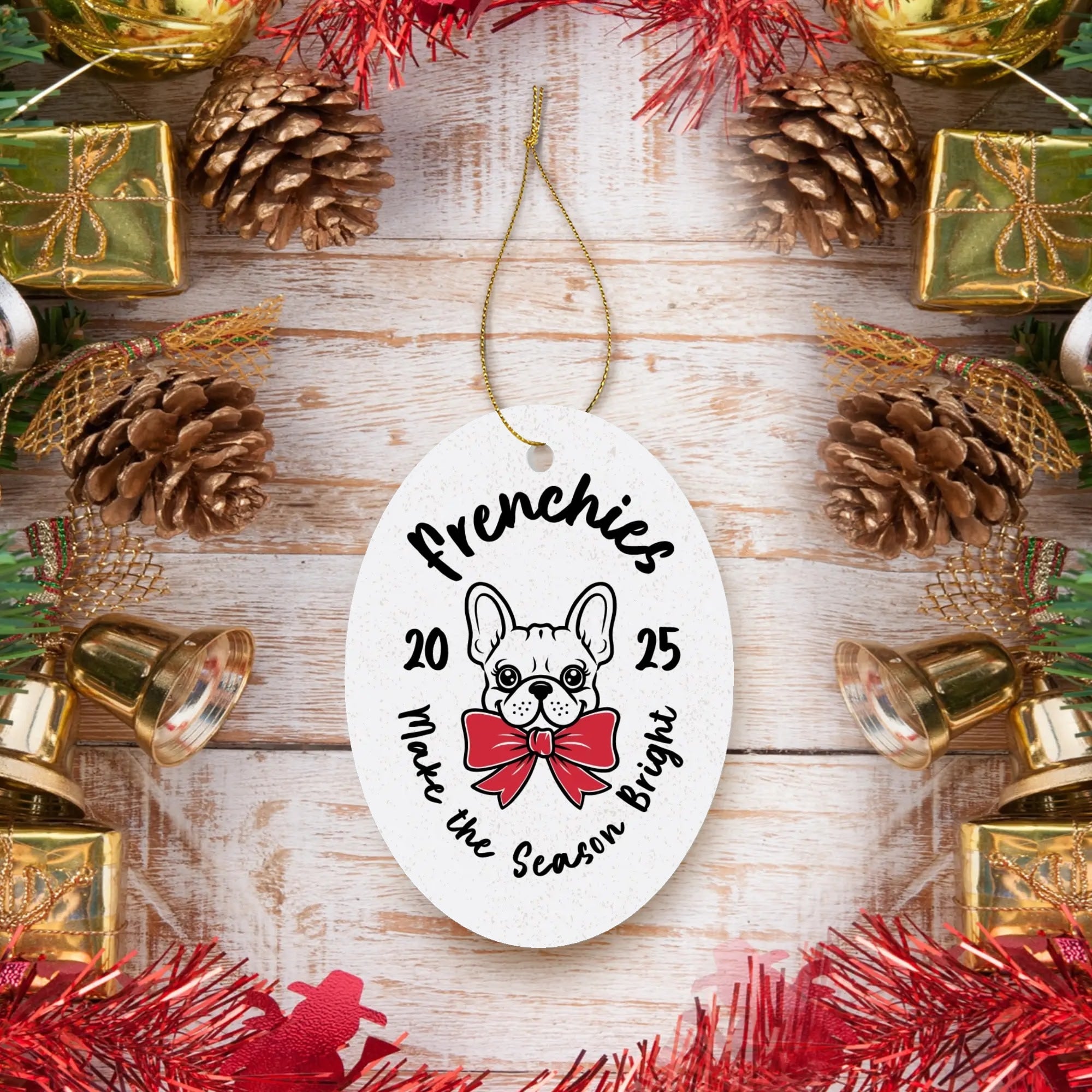 French Bulldog Frenchie Pip - Warm Christmas Ornaments Dog Supplies