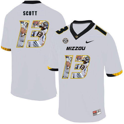 Men's None White 2024 college football Kam Scott #13 breathable Jersey