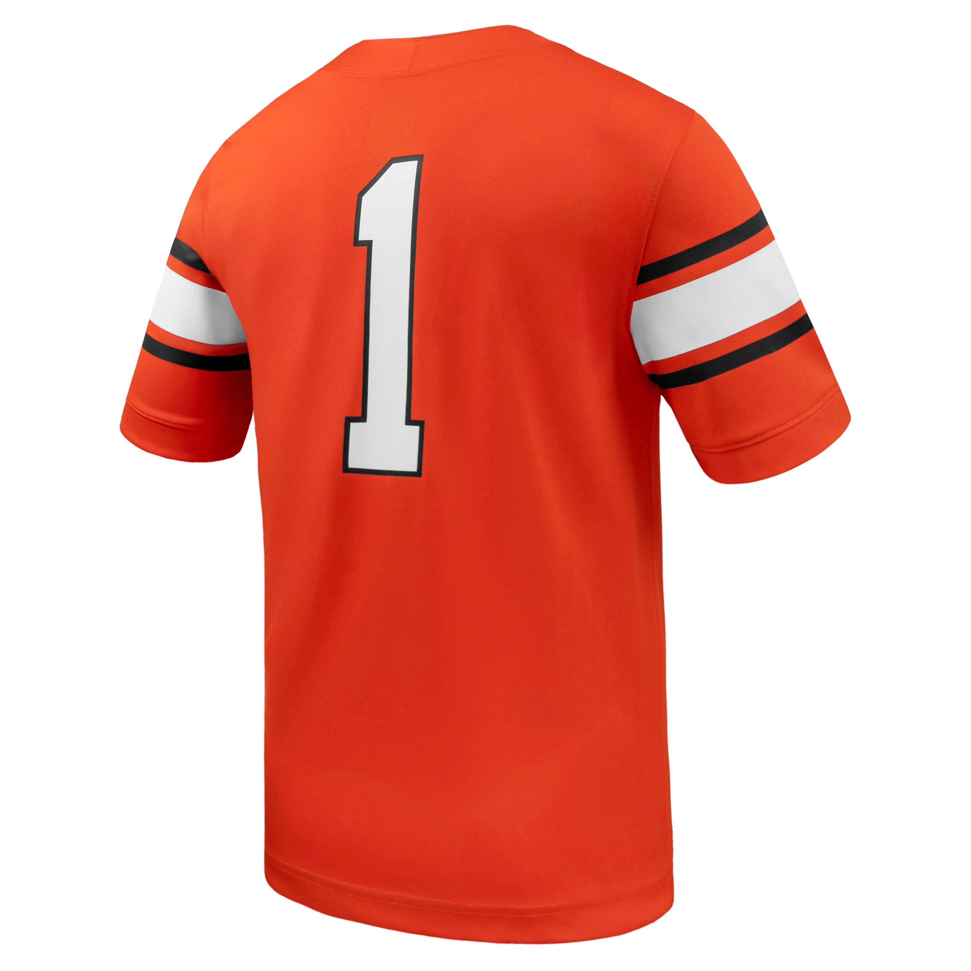 Men's #1 Orange Oklahoma State Cowboys Game Football Jersey