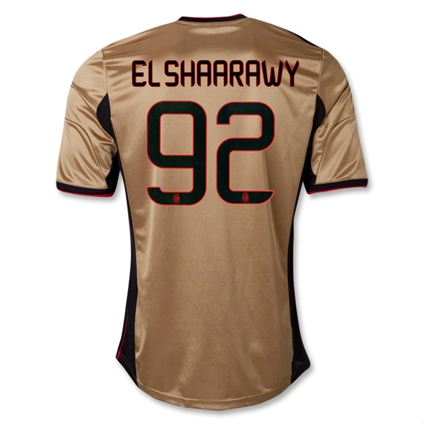 Moisture Wicking 1314 AC Milan 92 EL SHAARAWY Third Golden Jersey