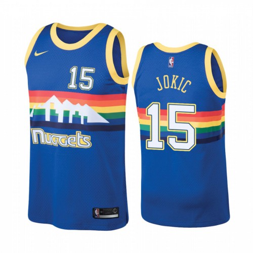 Blue DEN Nikola Jokic #15 Nike Replica Jersey NBA Fan Apparel