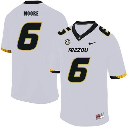 Men's None White 2024 high quality None #6 college football Jersey