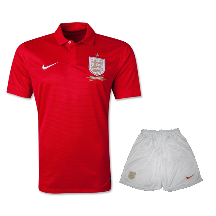 2013 England Away Red Jersey Kit ShirtShorts - Official Replica 4431