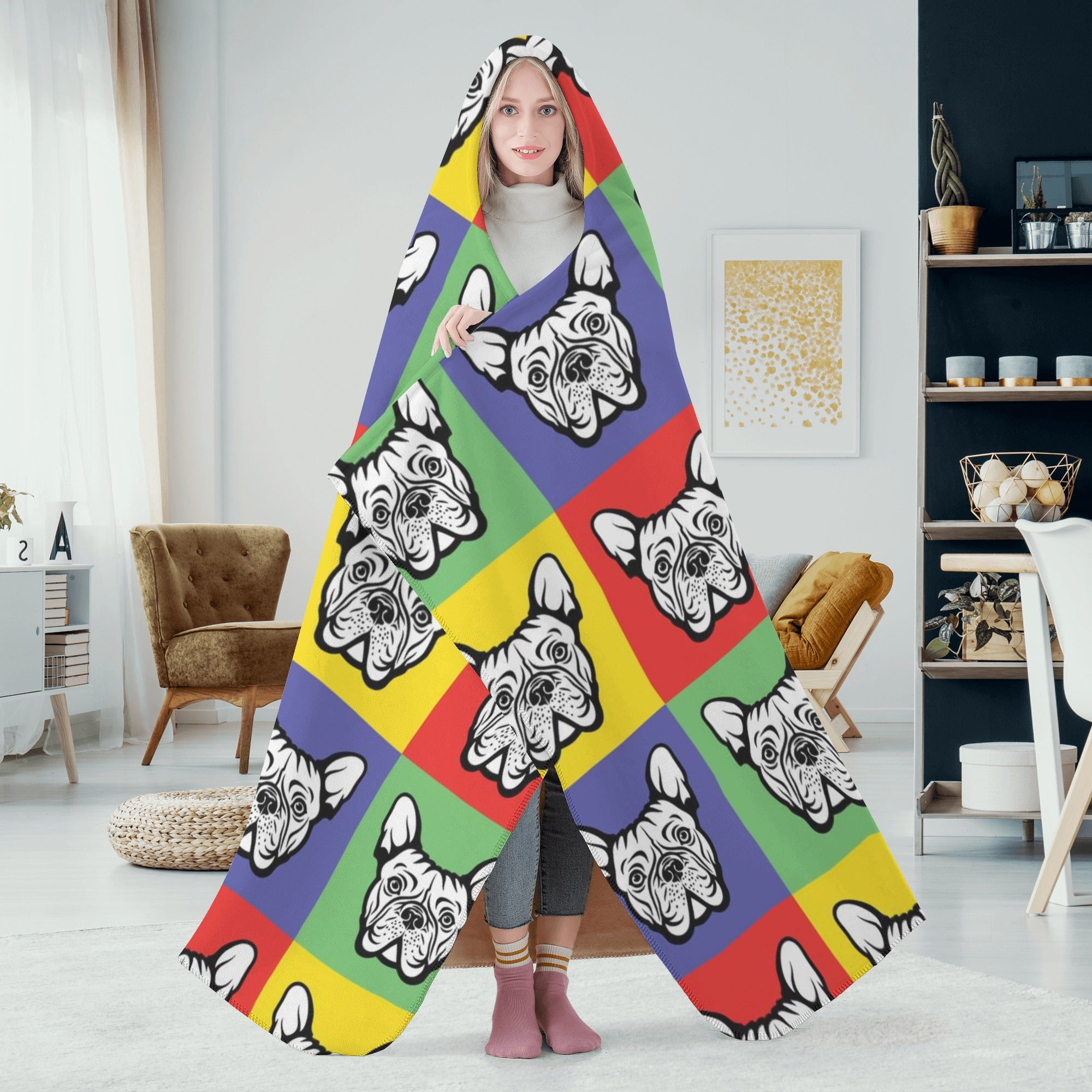 Obi- - Bulldog Inspired Hooded Blanket For Dog Lovers | Unique Design