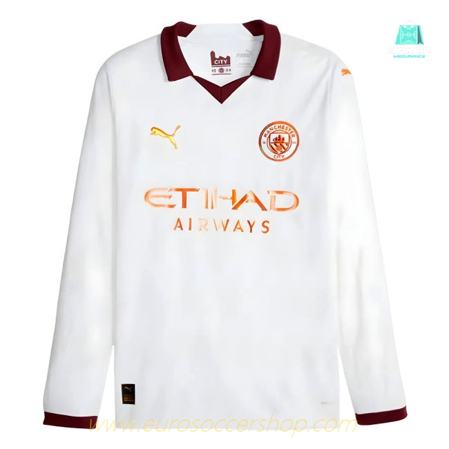 2023-2024 Man City Long Sleeve Away Shirt (Castellanos 10)