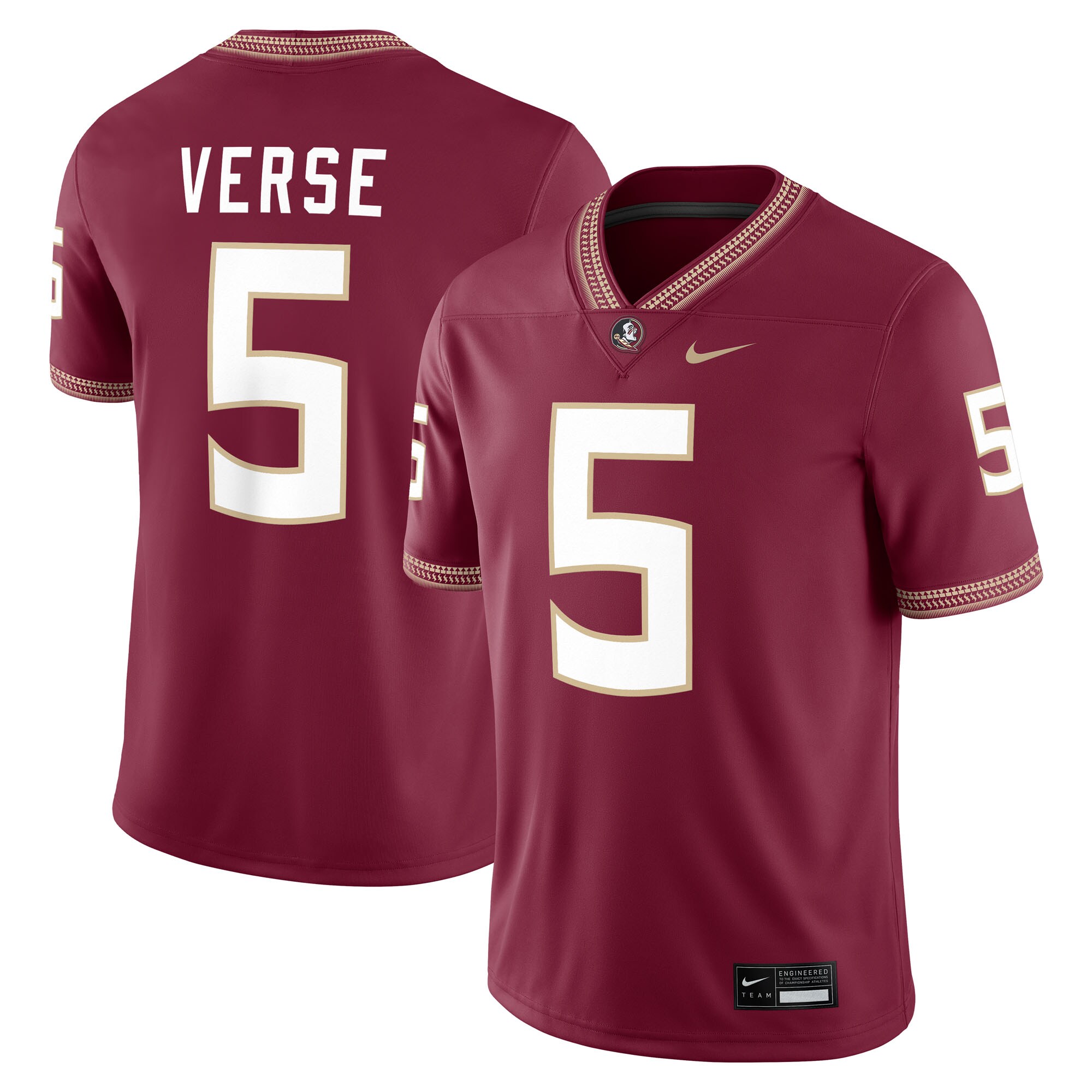 [DDG] Jared Verse Florida State Seminoles Player Game Jersey - Garnet