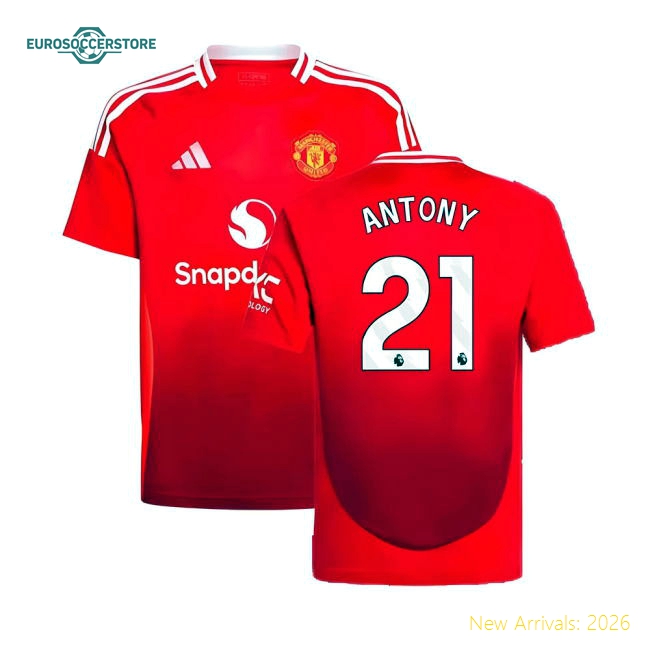 Man Utd Kids Antony Non-toxic Jersey Aeroready Moisture-wicking