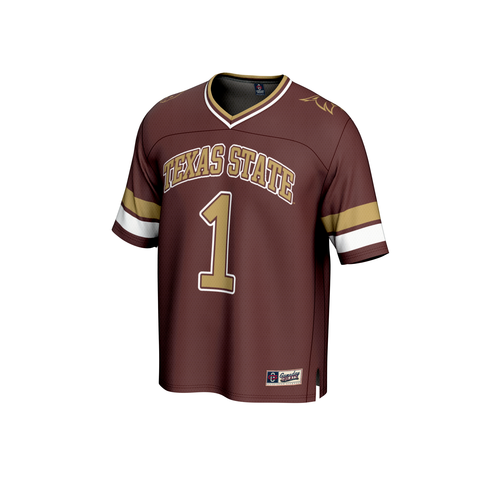 #1 Texas State Bobcats GameDay Greats Youth Lightweight Collegiate Football Fashion 26/27 Football Jersey - Maroon
