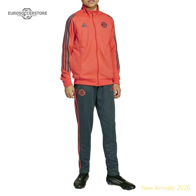 High-Quality 2025-2026 Bayern Munich Tracksuit (Easy Coral) - Kids