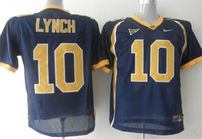 stitched Men's None Lynch Blue #10 Blue 2024 Football Jersey
