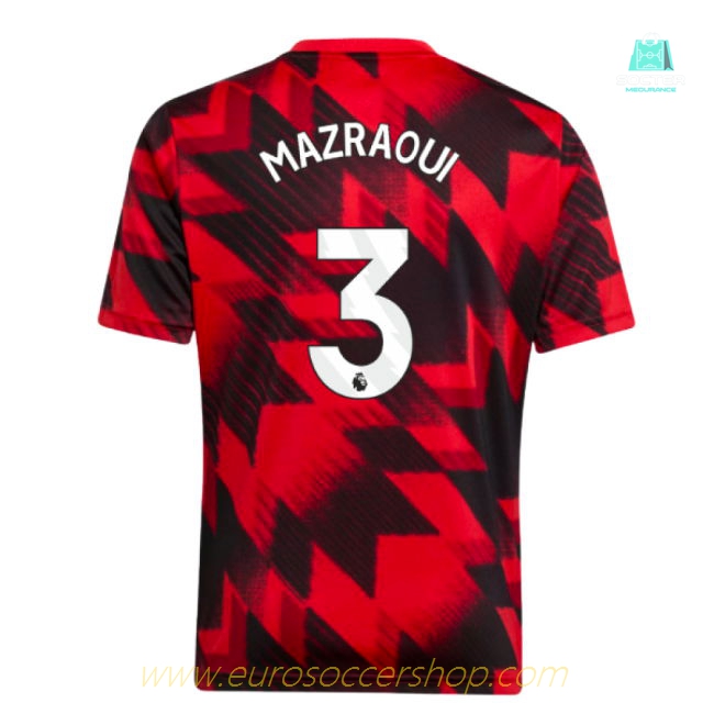 2025-2026 Man Utd Pre-Match Shirt (Red) - Kids (Mazraoui 3)