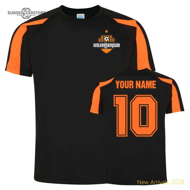 Official Your Name Wolves Sports Training Jersey (black) - Premium