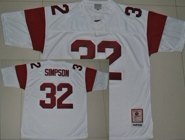 Men's None White 2024 durabl None #32 college football Jersey
