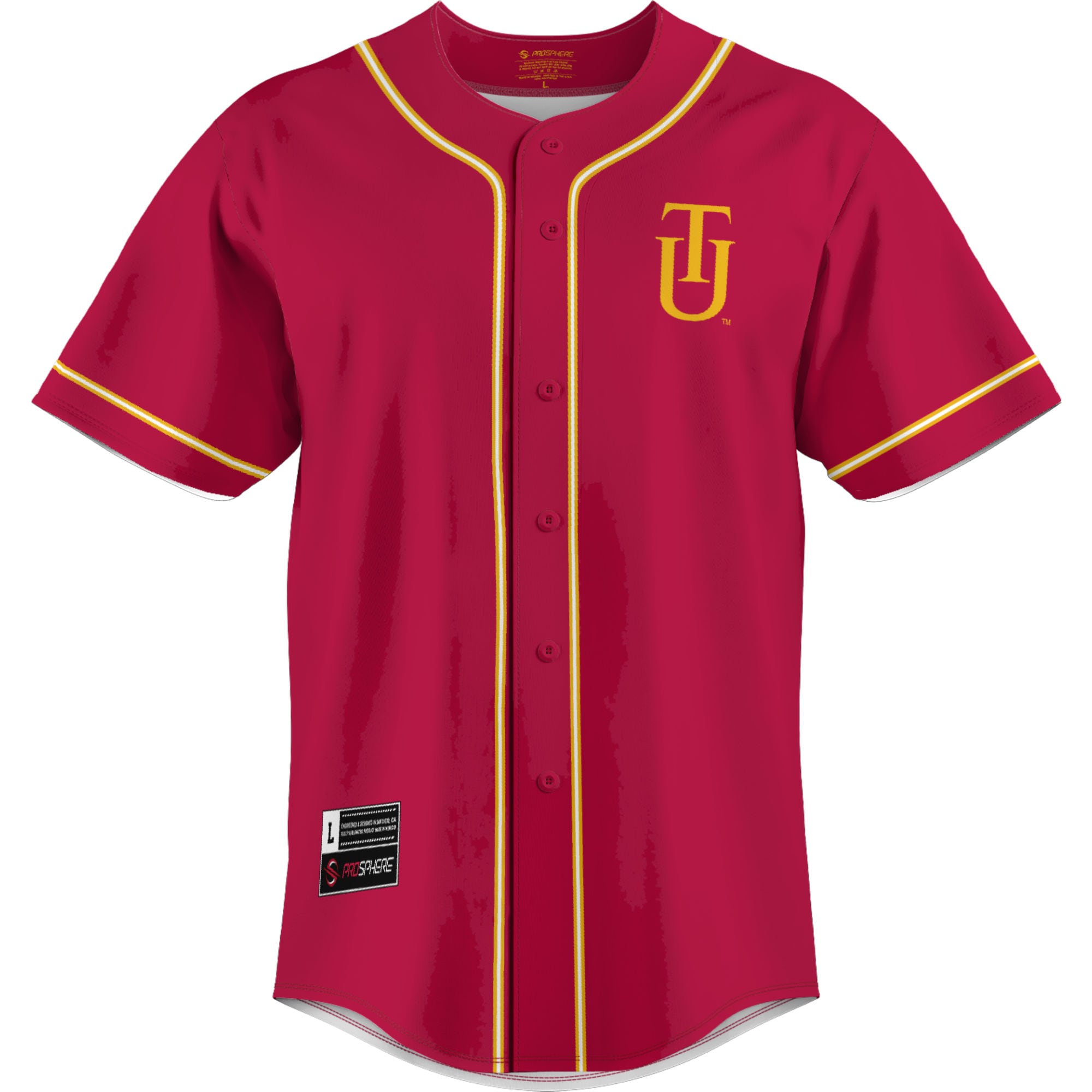 [DDG] Tuskegee Golden Tigers GameDay Greats Lightweight Baseball Jersey - Crimson