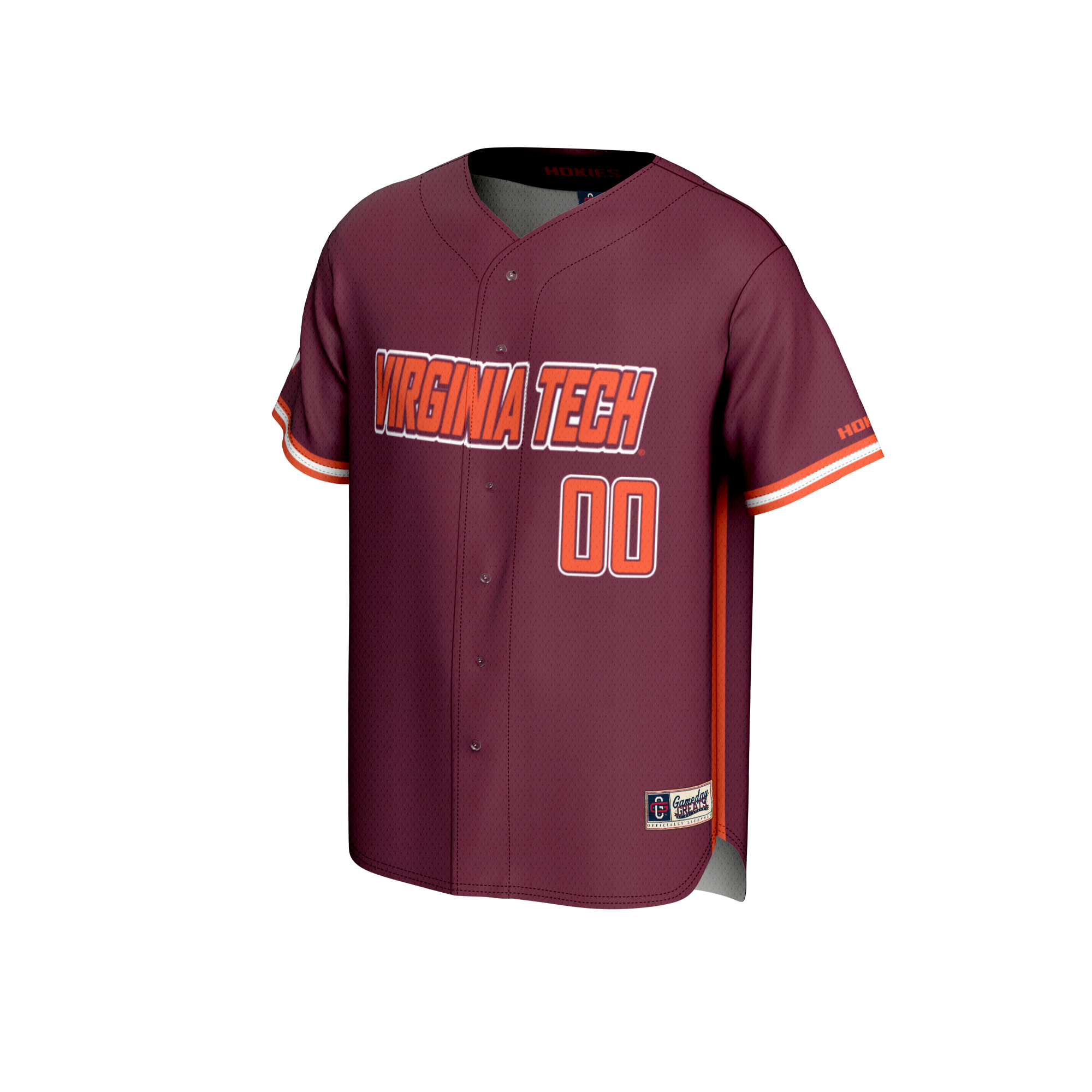 [NJP] Virginia Tech Hokies GameDay Greats NIL Pick-A-Player Lightweight Baseball Jersey - Maroon