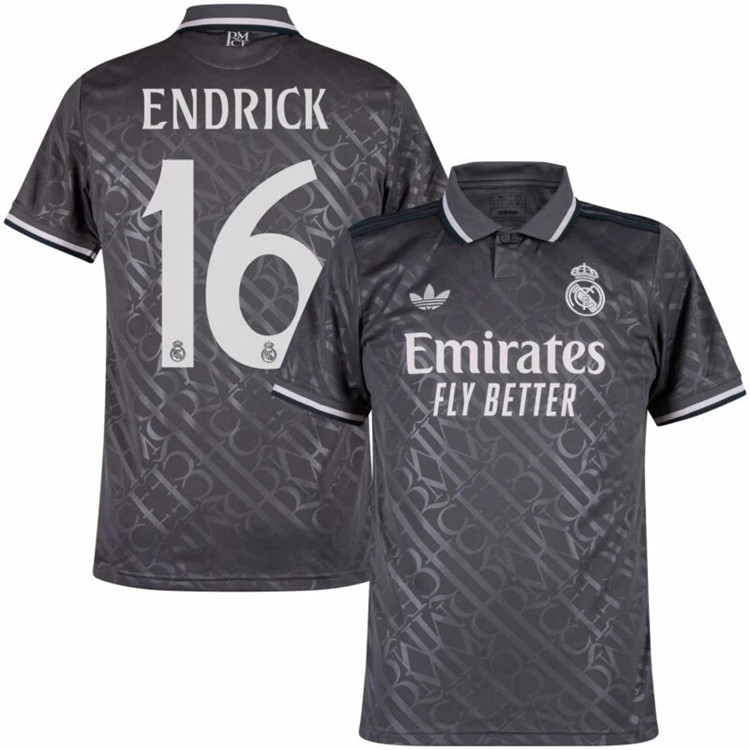 ENDERICK 16 Real Madrid 2425 Third Grey Shirt - Official Replica 14974