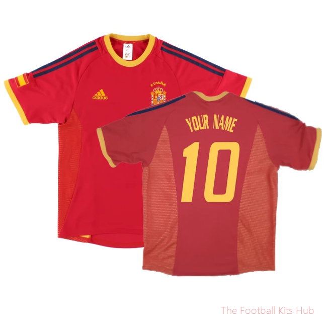 Spain 2002-04 Home Shirt ((Good) XL) (Your Name)