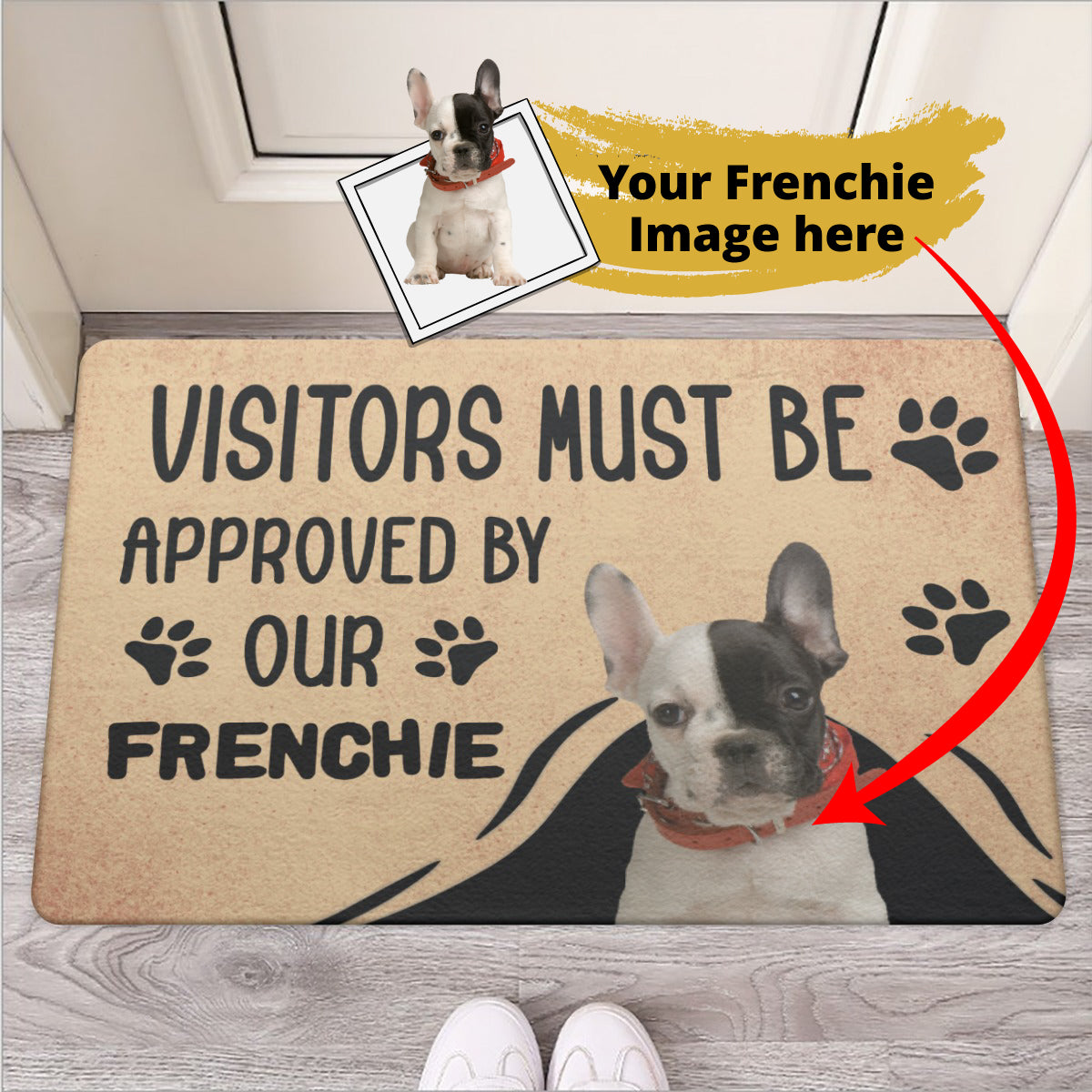Personalized Doormat with Frenchie Picture - Doormat