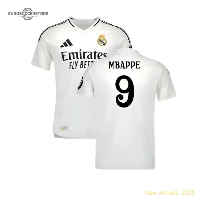 Authentic 2024-2025 Real Madrid Authentic Home Shirt (Mbappe 9)
