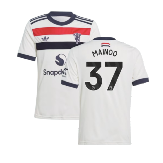 Football Man Utd Third Shirt Kids Mainoo #37 Pro Series True Updat...