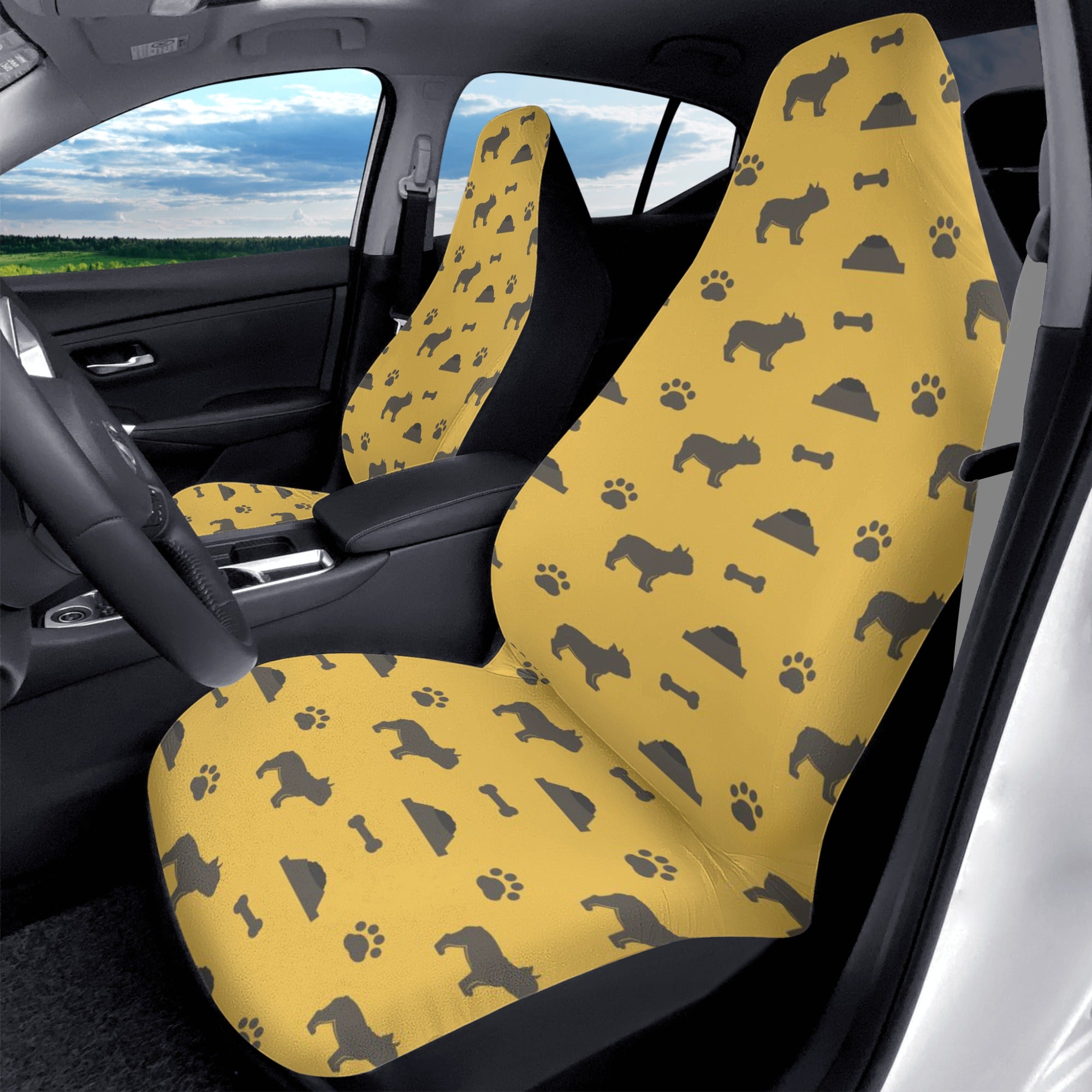 French Bulldog Noelle Car Seat Covers (2 Pcs) Useful Frenchie Gear