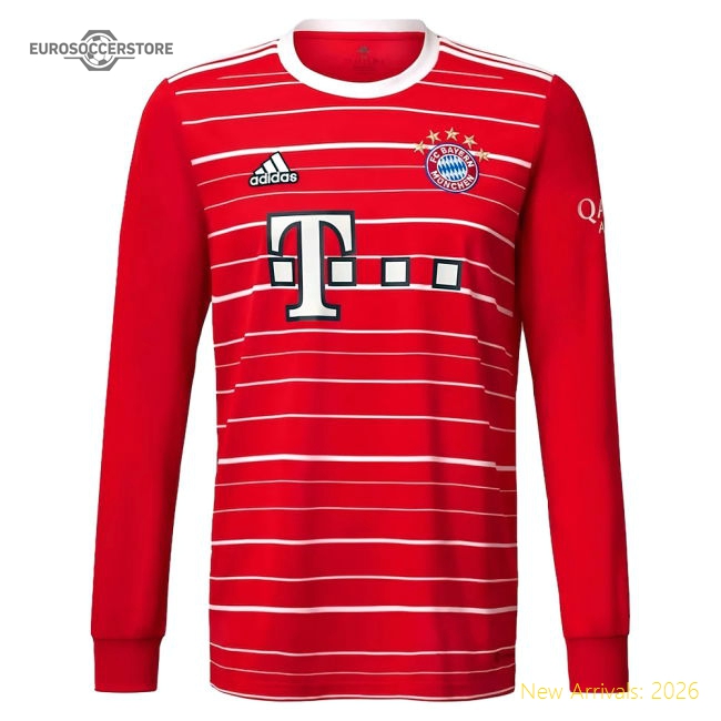Supporter 2022-2023 Bayern Munich Long Sleeve Home Shirt (Lewandowski