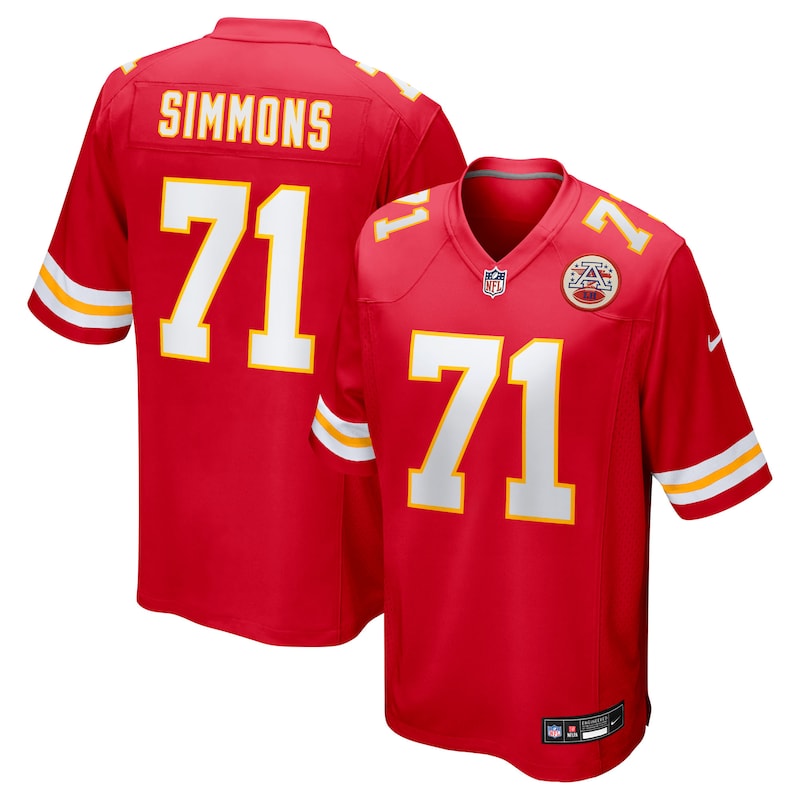 None Josh Simmons Kansas City Chiefs Bold Replica Jersey for NFL Fans