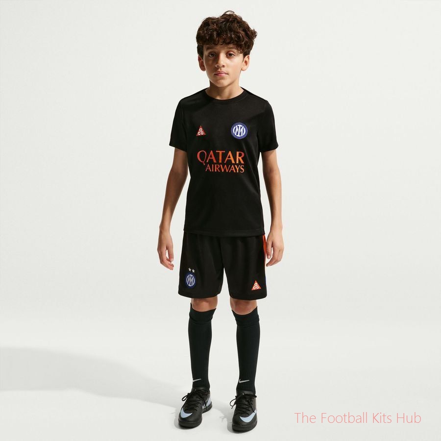 Inter Milan X ACG Training T-Shirt Dri-FIT Academy Pro Pre Match 4th - Black/Safety Orange Kids