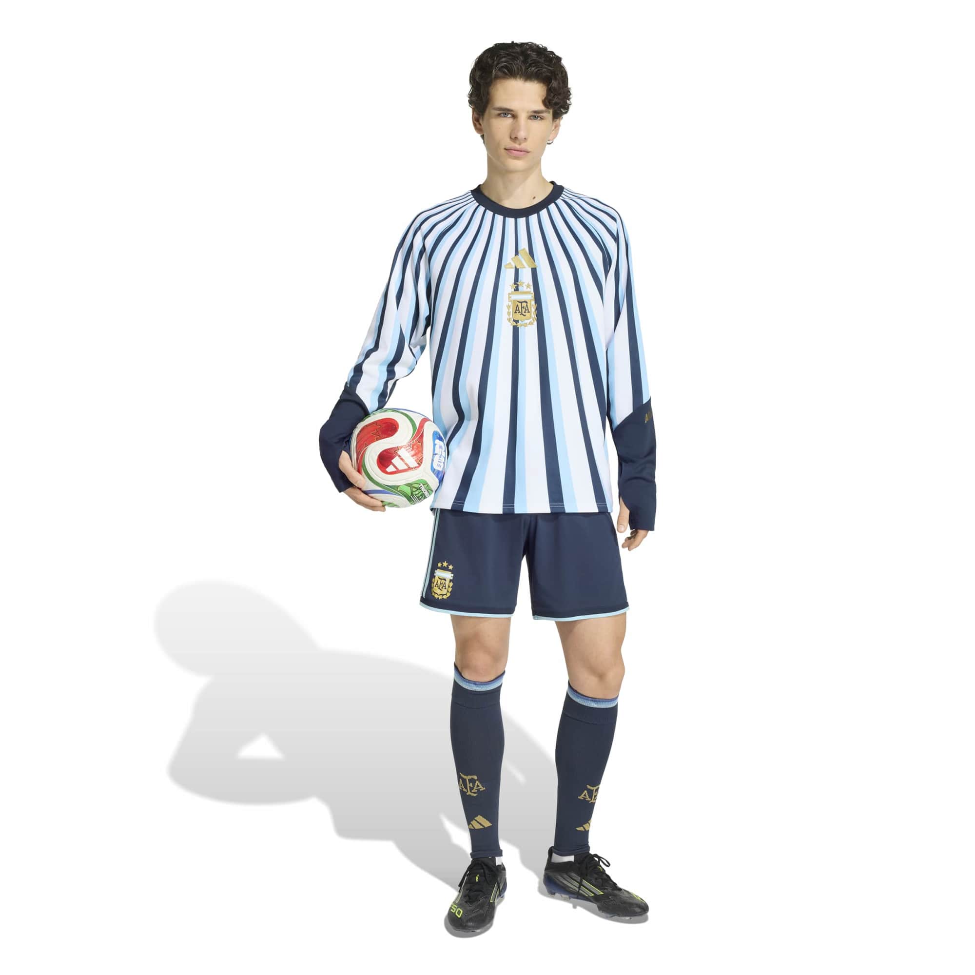 [SJH] Argentina National Team 2026 Long Sleeve Pre-Match Jersey Top - White