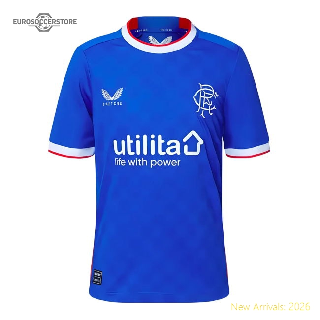 Rangers Children 2022 Home Jersey Shirt Football Fan Game Day Apparel