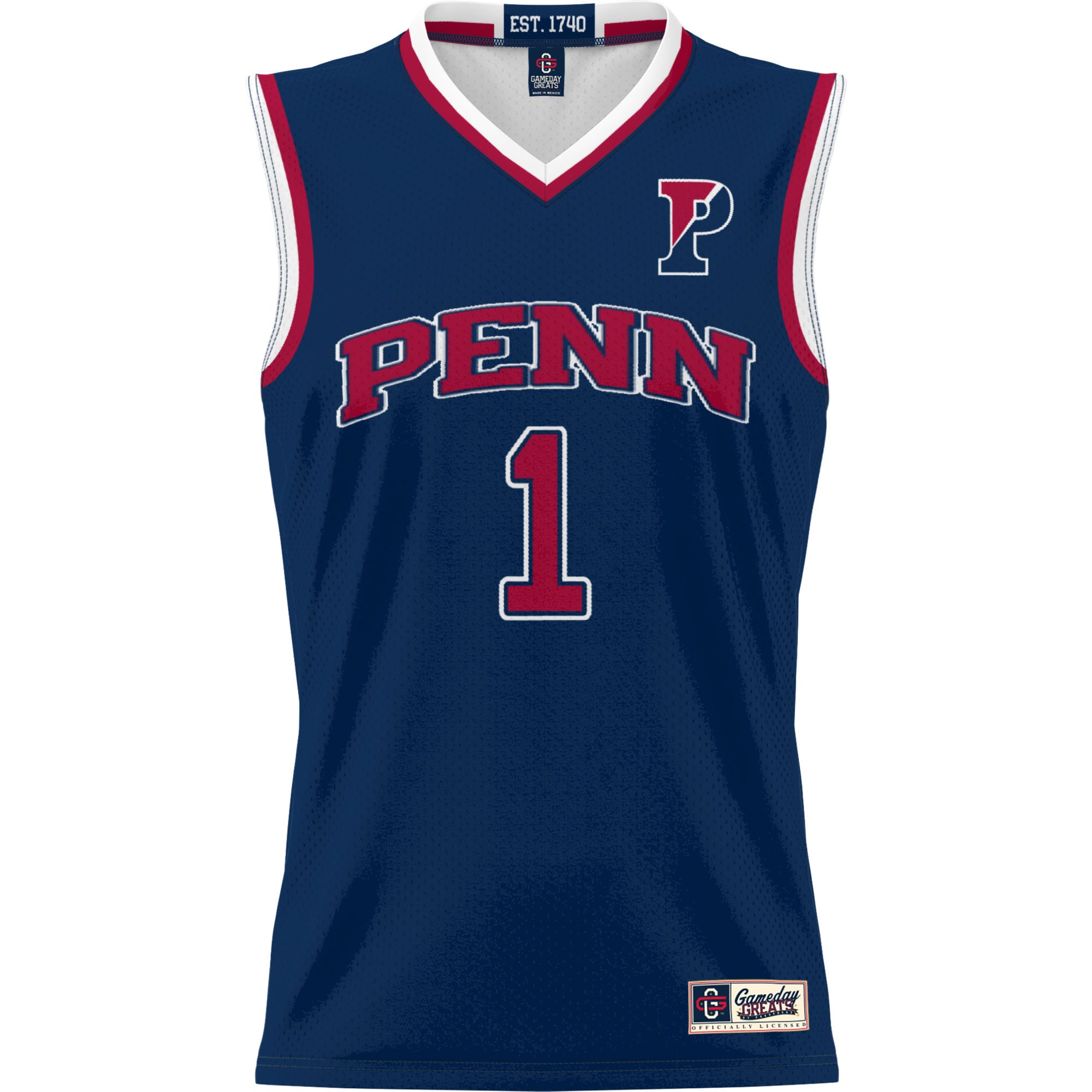 [DDG] Pennsylvania Quakers GameDay Greats Unisex Lightweight Basketball Jersey - Navy