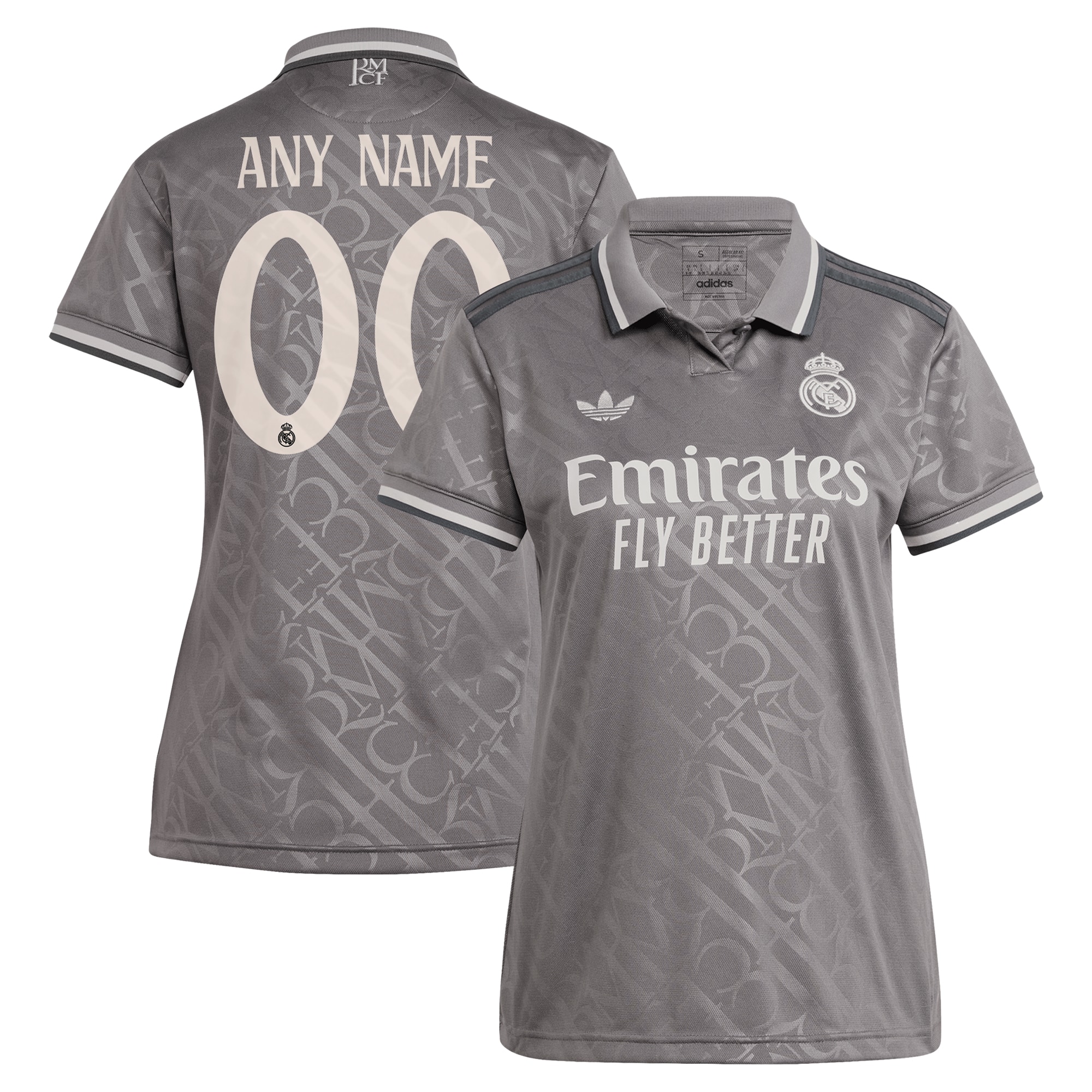 [SJH] Real Madrid Originals Women's 2024/25 Third Replica Custom Jersey - Charcoal