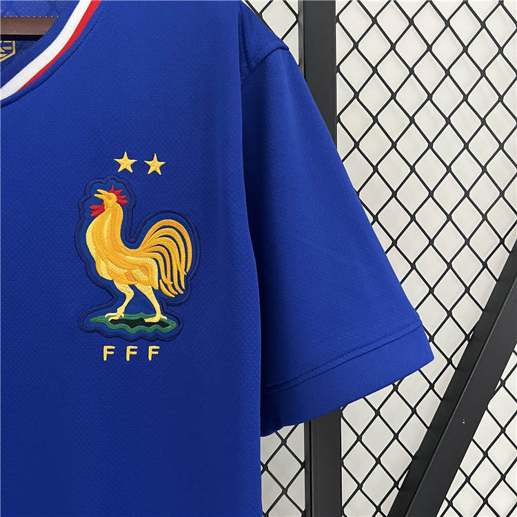 Premium Quality UEFA Euro 2024 France Home Blue Football Shirt Soccer